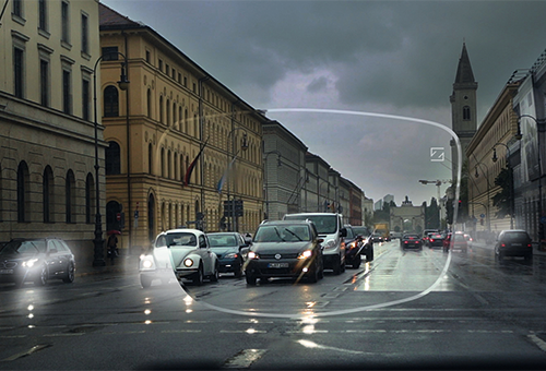 Regenfahrt - Ludwigstraße München - ZEISS DriveSafe